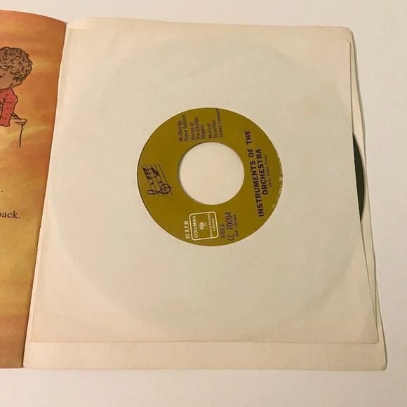 Vintage 1968 Instruments of the Orchestra 7  Inch Record and Book Columbia - Picture 10 of 16